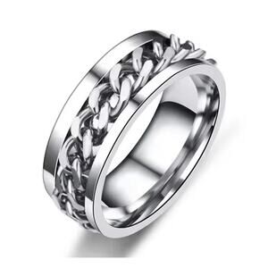 Spinner Ring - titanium - size 10.